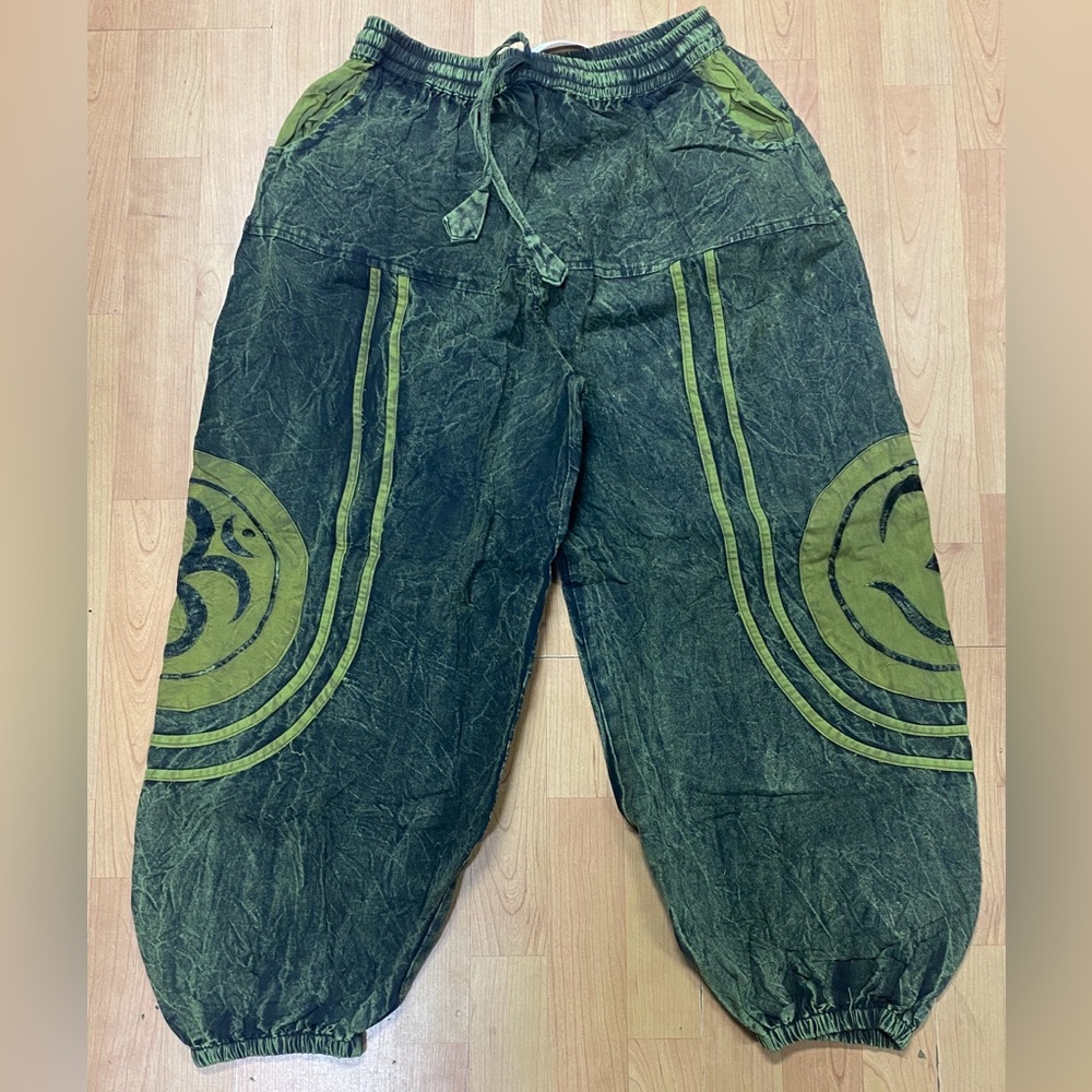 Boho Hippie Om Symbol One Size Unisex Festival pants